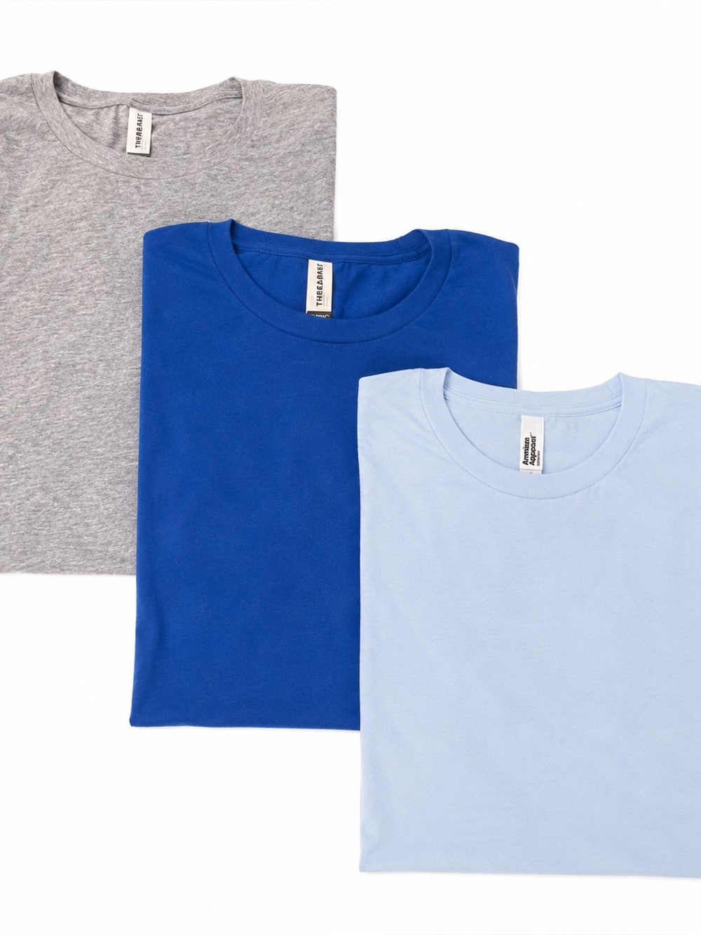 Threadfast American Apparel Tee Bundle XL 3 Pack Blue Gray Soft NEW